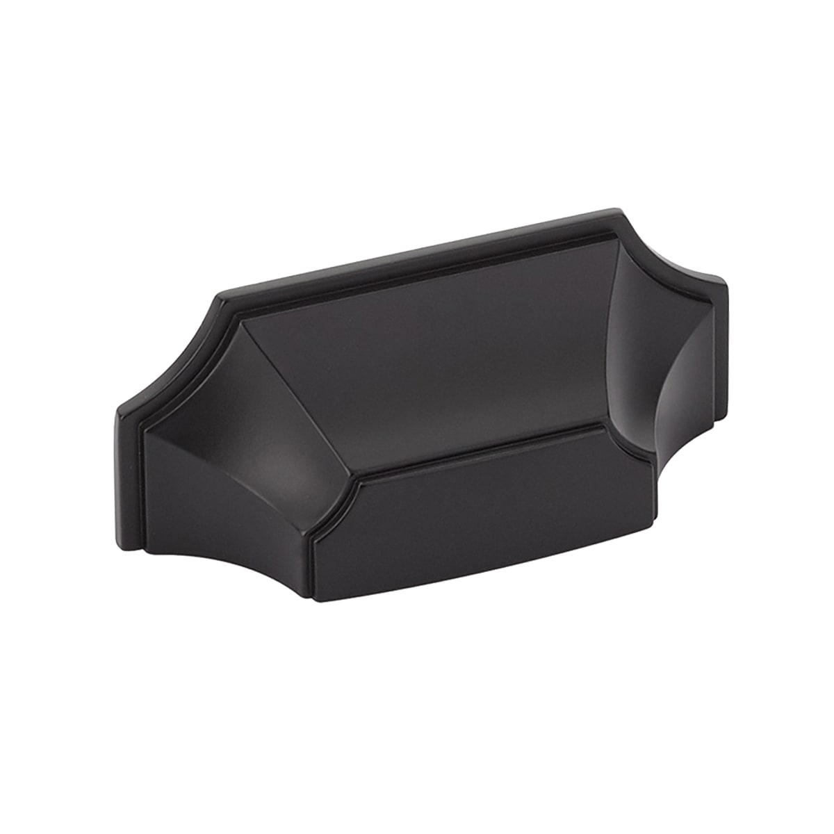 Empire 3" Center to Center Scalloped Shell Contemporary Cabinet Cup Handle / Drawer Cup Pull