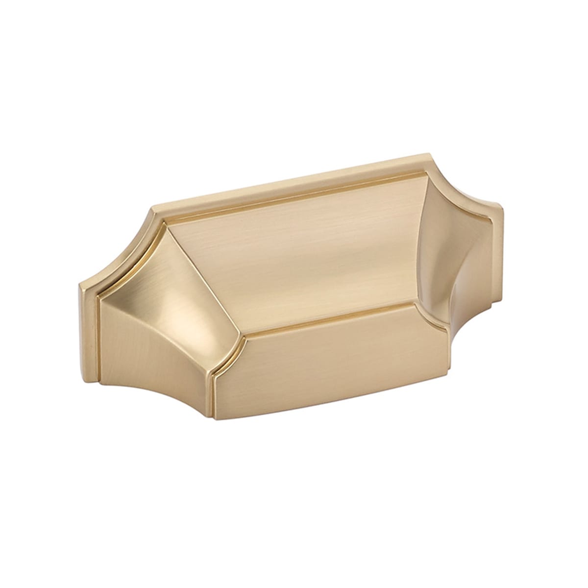 Empire 3" Center to Center Scalloped Shell Contemporary Cabinet Cup Handle / Drawer Cup Pull