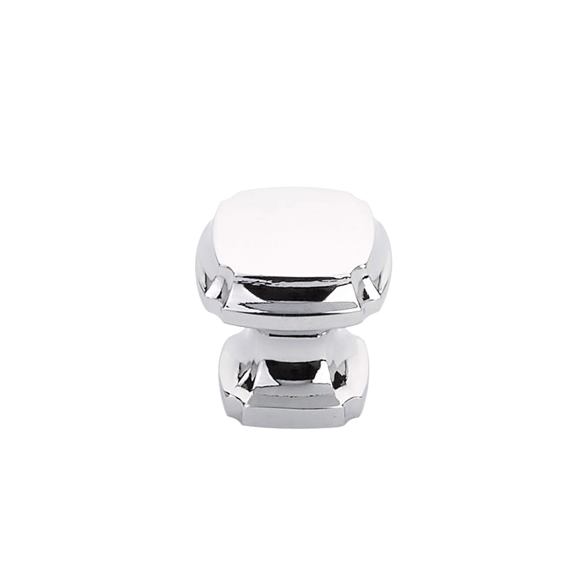 Schaub and Company - 882-26 - Empire 1-3/8" Traditional Scalloped Edge Square Cabinet Knob / Drawer Knob in Polished Chrome