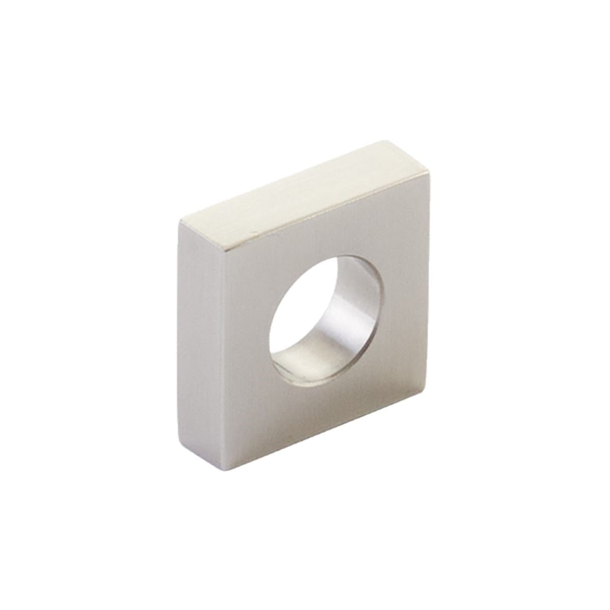 Cafe Modern Square 1" Open Ring Slot Cabinet Knob / Drawer Knob - Solid Brass
