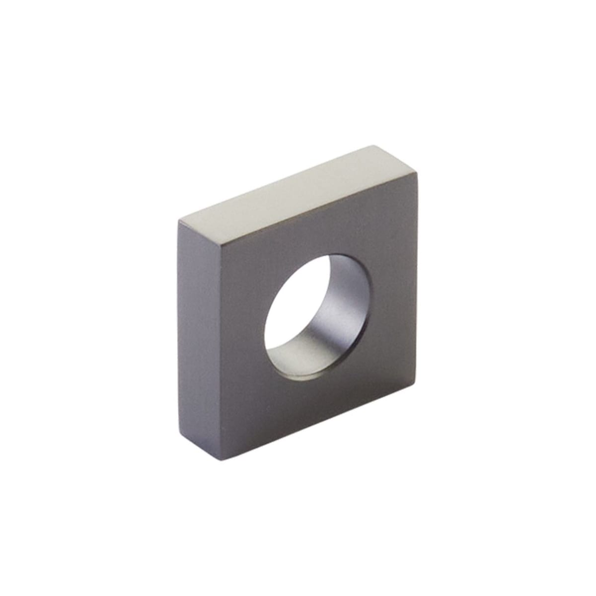 Cafe Modern Square 1" Open Ring Slot Cabinet Knob / Drawer Knob - Solid Brass