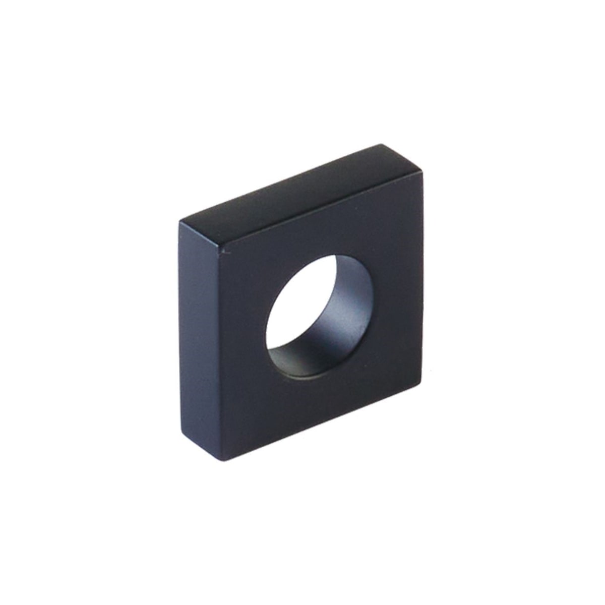 Schaub and Company - 10030-MB - Cafe Modern Square 1" Open Ring Slot Cabinet Knob / Drawer Knob - Solid Brass in Matte Black
