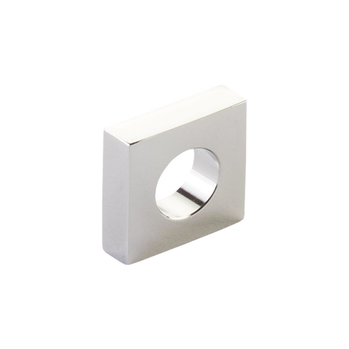 Cafe Modern Square 1" Open Ring Slot Cabinet Knob / Drawer Knob - Solid Brass