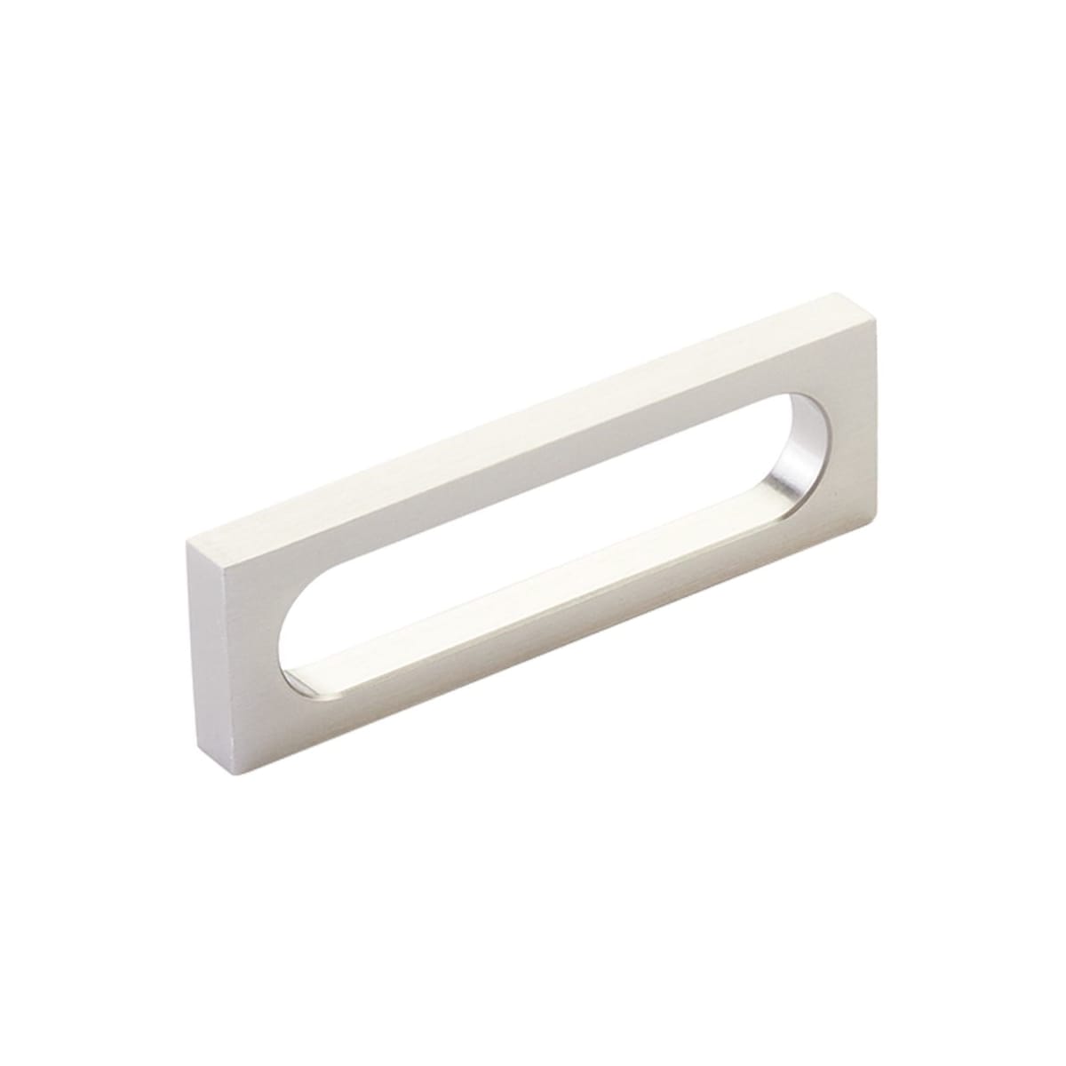 Schaub and Company - 10032-BN - Cafe Modern 3-1/2" Center to Center Rectangular Pill Cabinet Handle / Drawer Pull - Solid Brass in Brushed Nickel