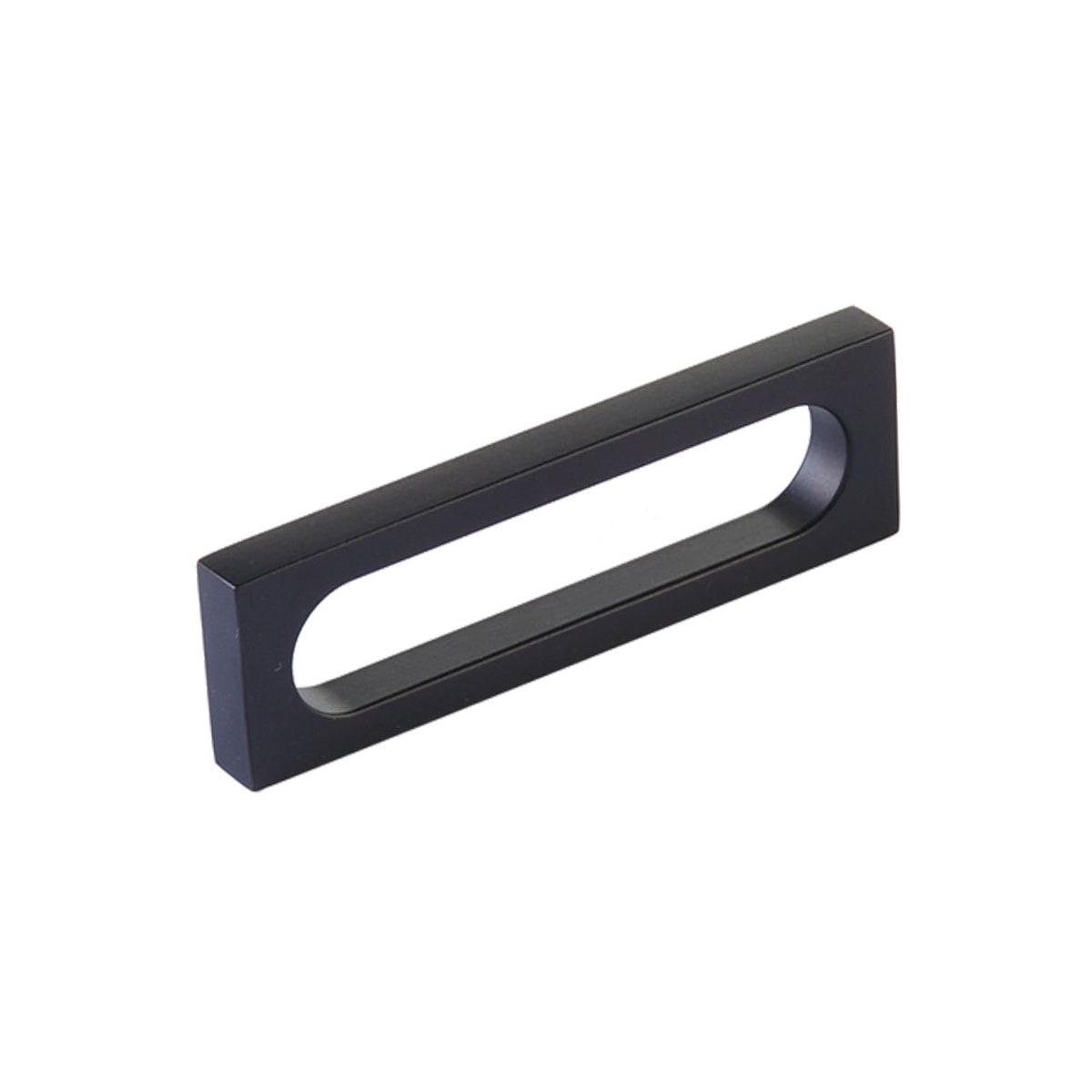 Cafe Modern 3-1/2" Center to Center Rectangular Pill Cabinet Handle / Drawer Pull - Solid Brass