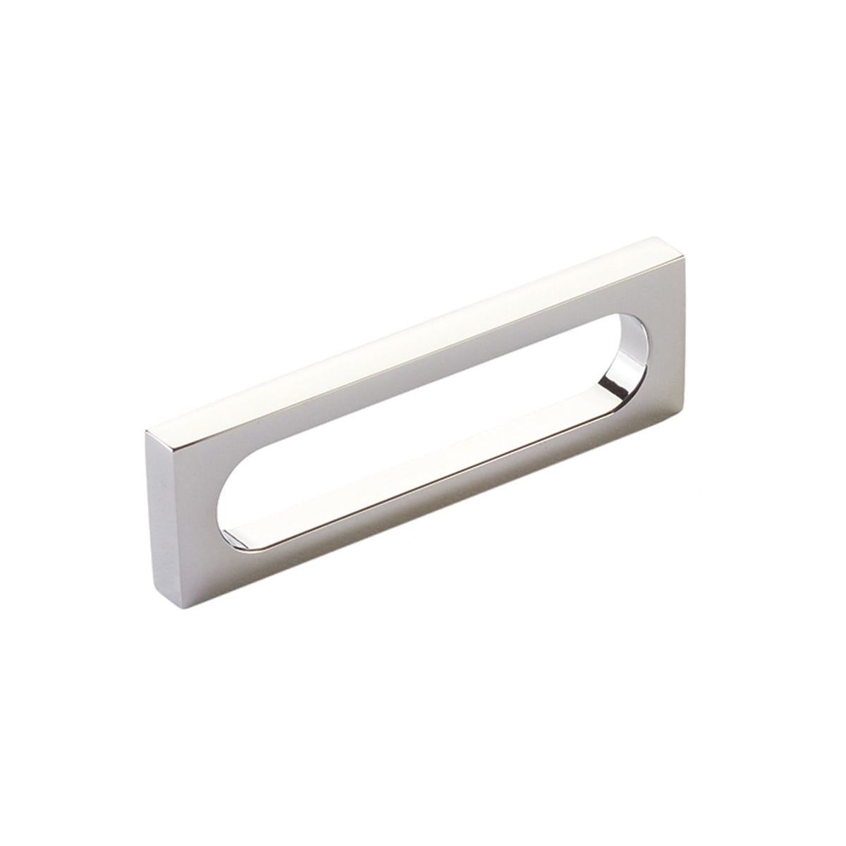 Cafe Modern 3-1/2" Center to Center Rectangular Pill Cabinet Handle / Drawer Pull - Solid Brass