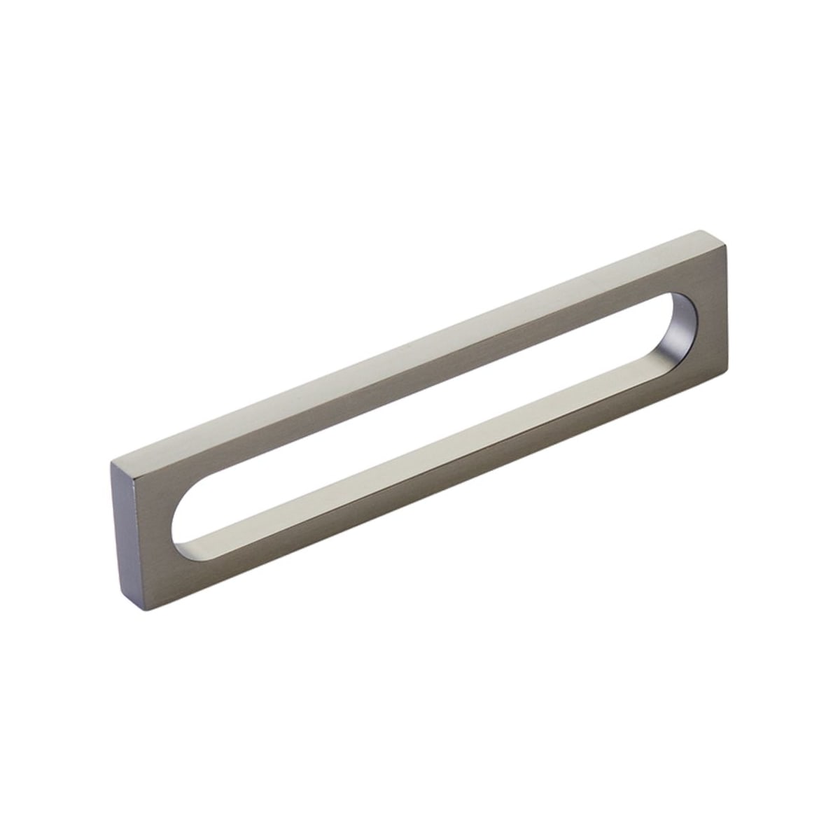 Cafe Modern 5" Center to Center Rectangular Hollow Oval Pill Cabinet Handle / Drawer Pull - Solid Brass