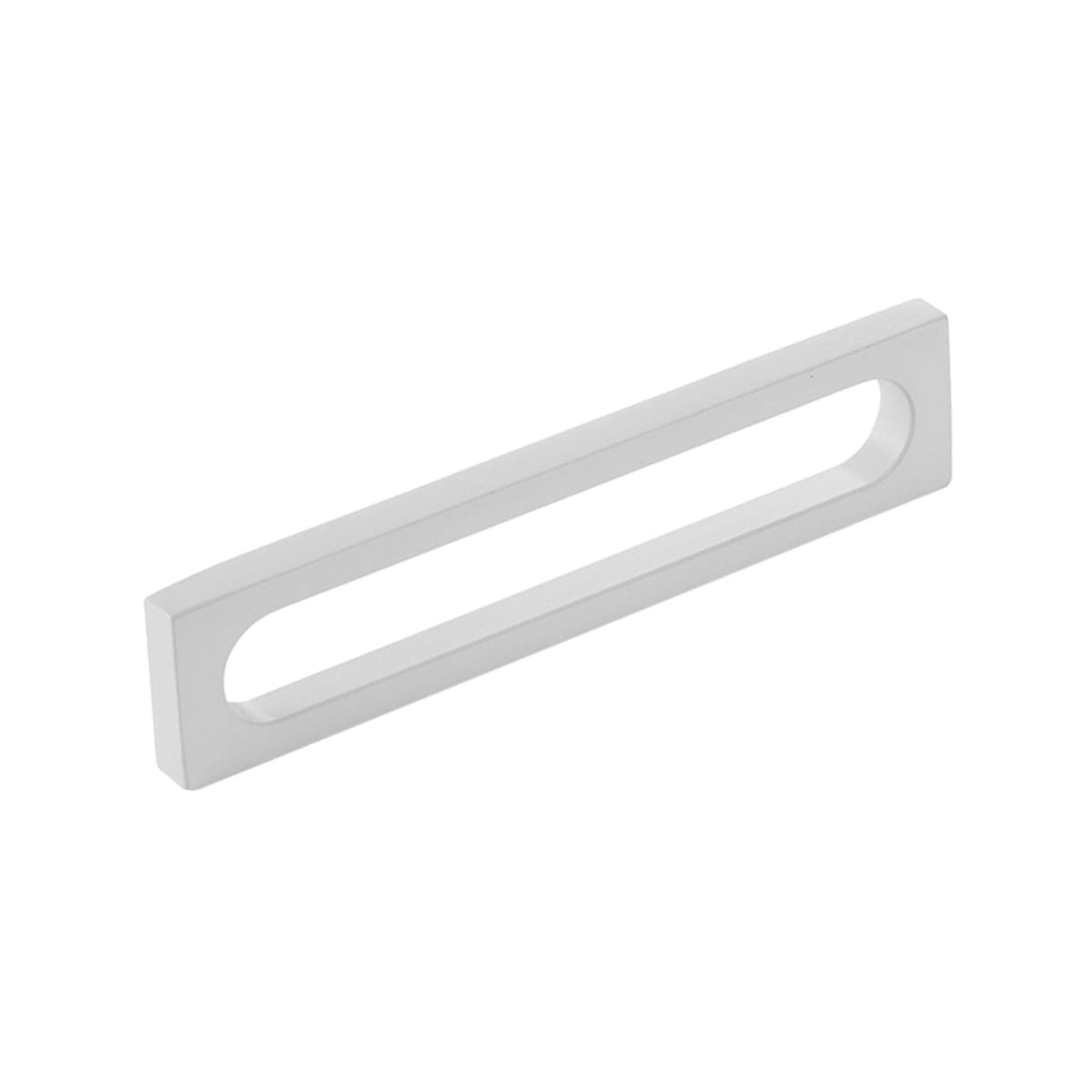 Cafe Modern 5" Center to Center Rectangular Hollow Oval Pill Cabinet Handle / Drawer Pull - Solid Brass
