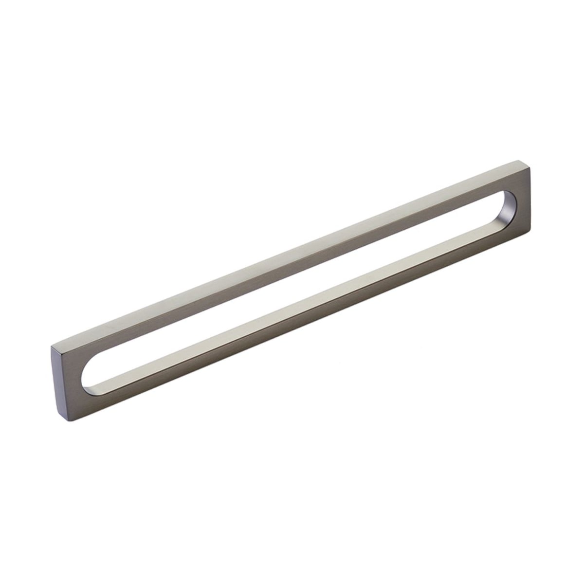 Schaub and Company - 10034-GM - Cafe Modern 8" Center to Center Rectangular Pill Oval Cabinet Handle / Drawer Pull - Solid Brass in Gun Metal