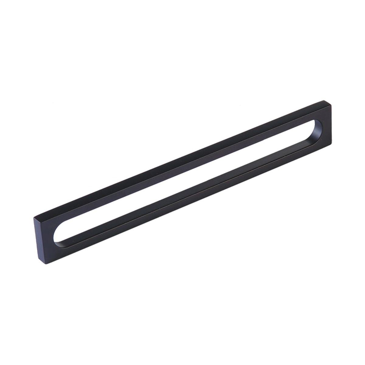 Cafe Modern 8" Center to Center Rectangular Pill Oval Cabinet Handle / Drawer Pull - Solid Brass