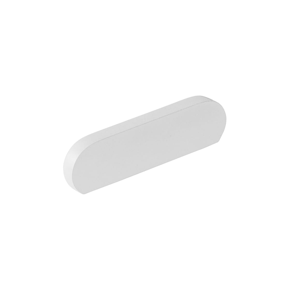 Schaub and Company - 10041-MW - Cafe Modern 3" Center to Center Oval Pill Cabinet Pull / Drawer Pull - Solid Brass in Matte White