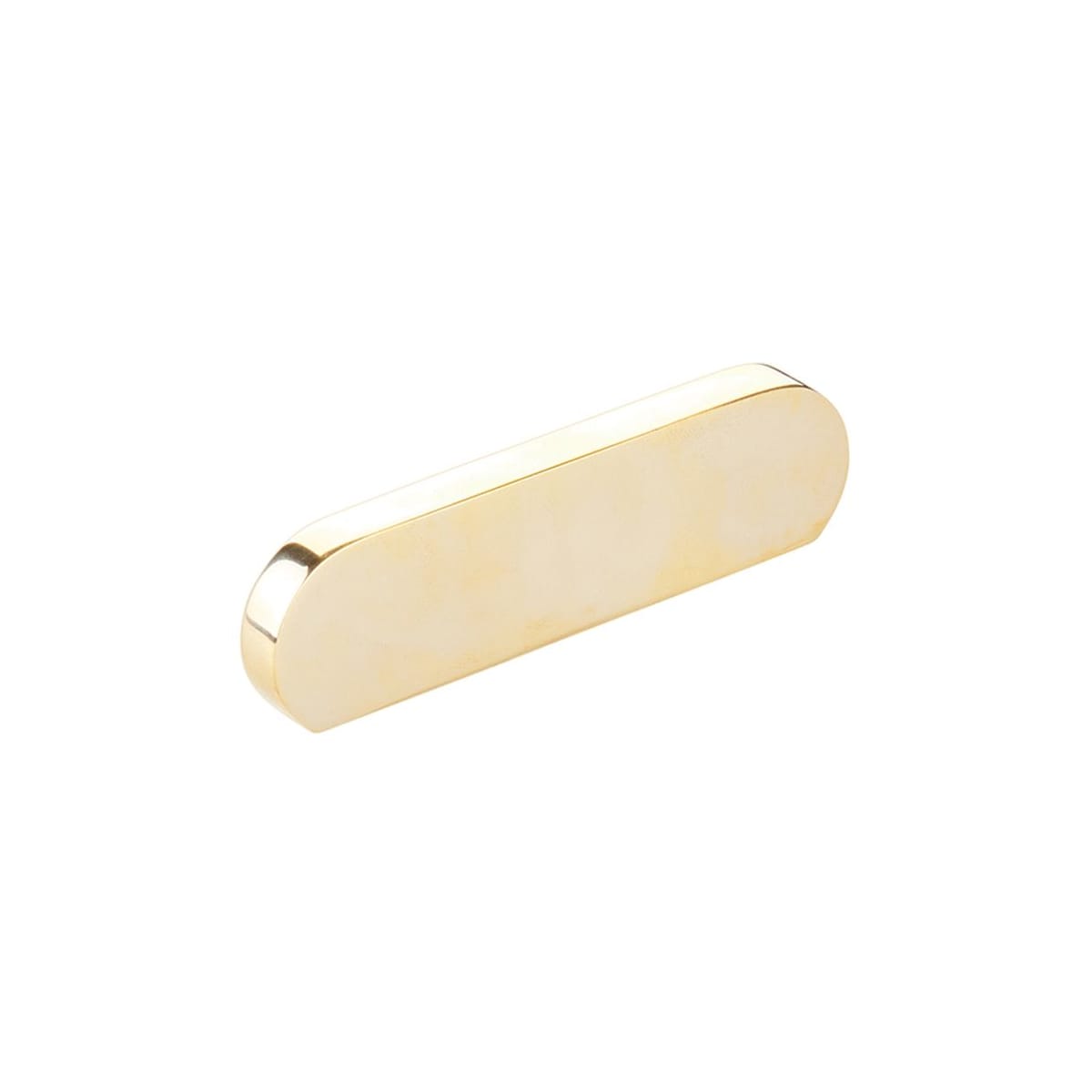 Schaub and Company - 10041-UNBR - Cafe Modern 3" Center to Center Oval Pill Cabinet Pull / Drawer Pull - Solid Brass in Unlacquered Brass