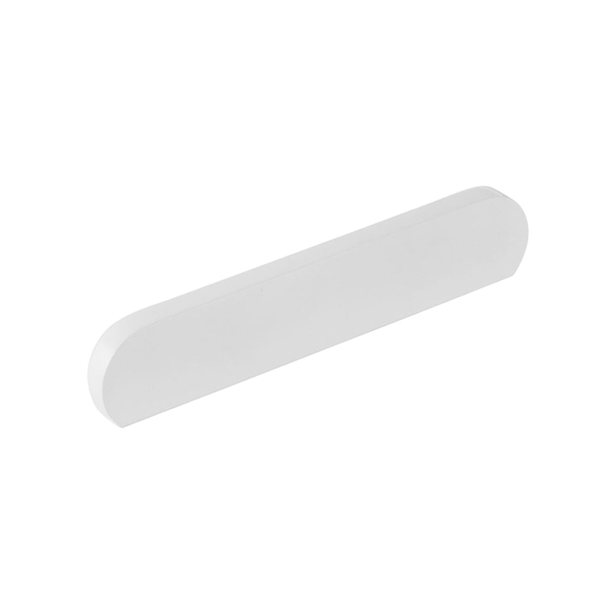 Schaub and Company - 10042-MW - Cafe Modern 4" or 5" Center to Center Oval Pill Cabinet Pull / Drawer Pull - Solid Brass in Matte White