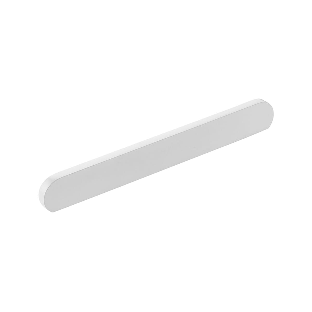 Schaub and Company - 10043-MW - Cafe Modern 6-5/16" or 8" Center to Center Oval Pill Cabinet Pull / Drawer Pull - Solid Brass in Matte White