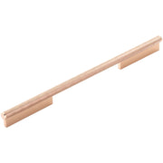 Schaub and Company - 1204-PRG - MODO 12" Center to Center Euro Modern Diamond Knurled Bar Large Oversized 16-7/8" Cabinet Handle / Drawer Pull in Polished Rose Gold