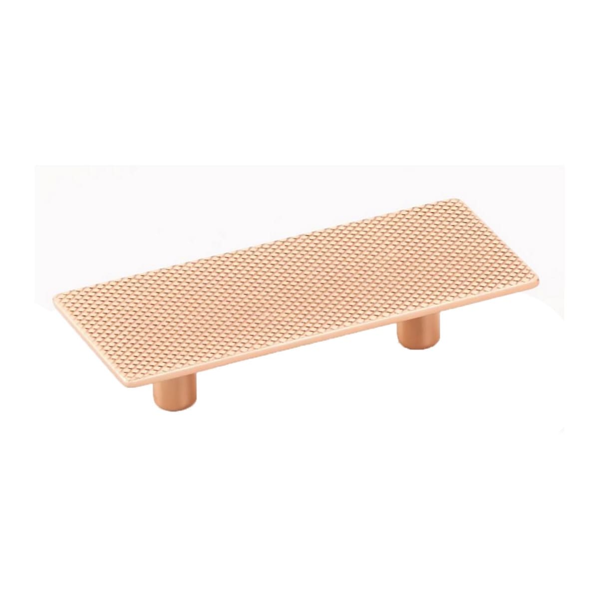 Schaub and Company - 1209-PRG - MODO 1-7/8" Center to Center Euro Modern Diamond Knurled Flat Bar Cabinet Pull in Polished Rose Gold