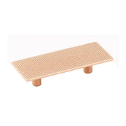 Schaub and Company - 1209-PRG - MODO 1-7/8" Center to Center Euro Modern Diamond Knurled Flat Bar Cabinet Pull in Polished Rose Gold