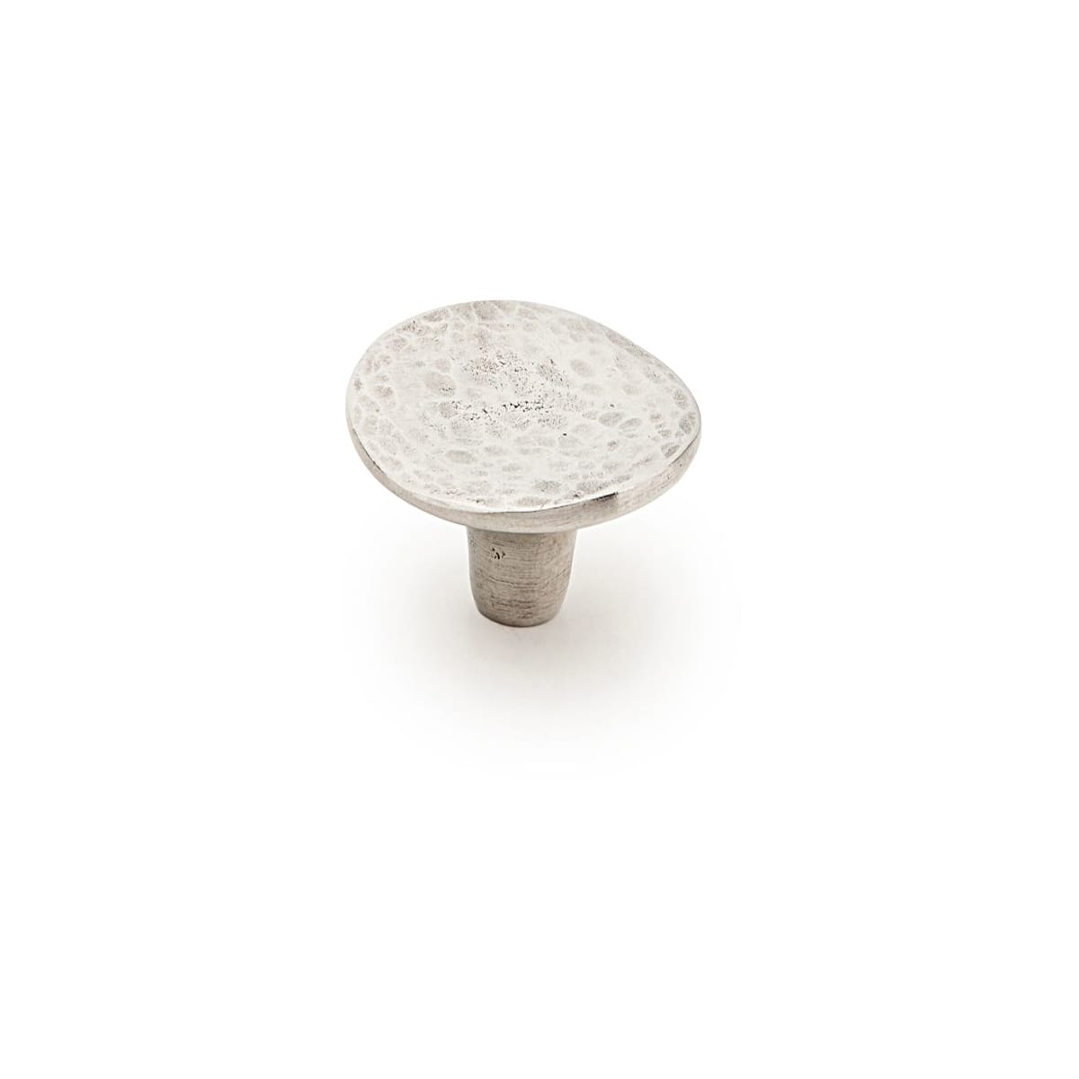Martello 1-3/4" Rustic Round Britannium Pewter Cabinet Knob - Made in Italy