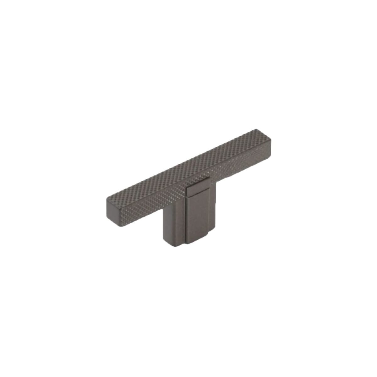 Quadrato 2-1/2" "T" Bar Industrial Modern Diamond Knurled Squared Cabinet Knob - Made in Italy
