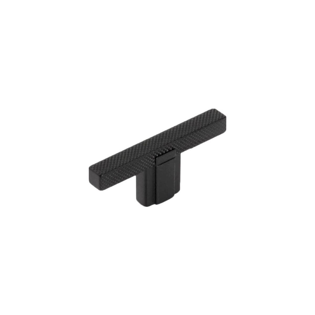 Quadrato 2-1/2" "T" Bar Industrial Modern Diamond Knurled Squared Cabinet Knob - Made in Italy