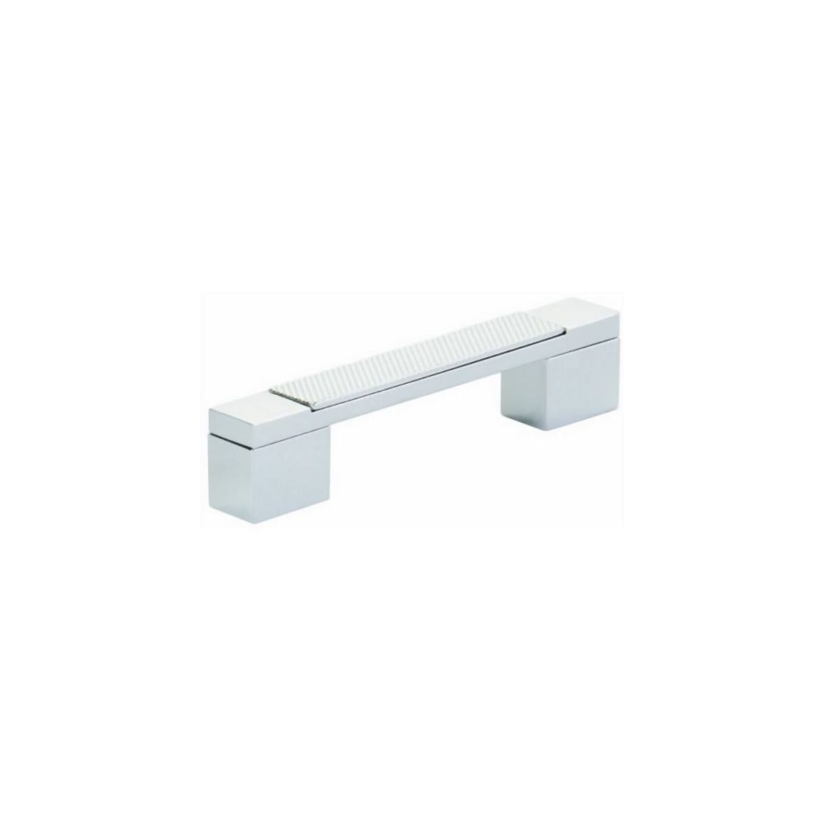 Urbano 4" Center to Center Contrast Knurled Modern Square Cabinet Handle / Drawer Pull