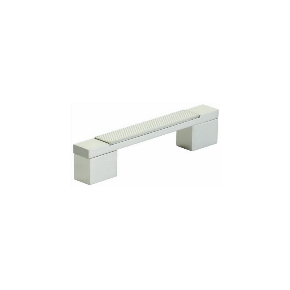 Urbano 4" Center to Center Contrast Knurled Modern Square Cabinet Handle / Drawer Pull