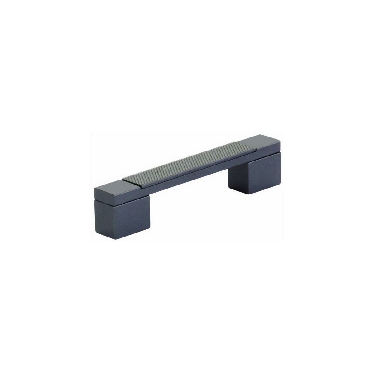 Schaub and Company - 211001-GM - Urbano 4" Center to Center Contrast Knurled Modern Square Cabinet Handle / Drawer Pull in Gun Metal