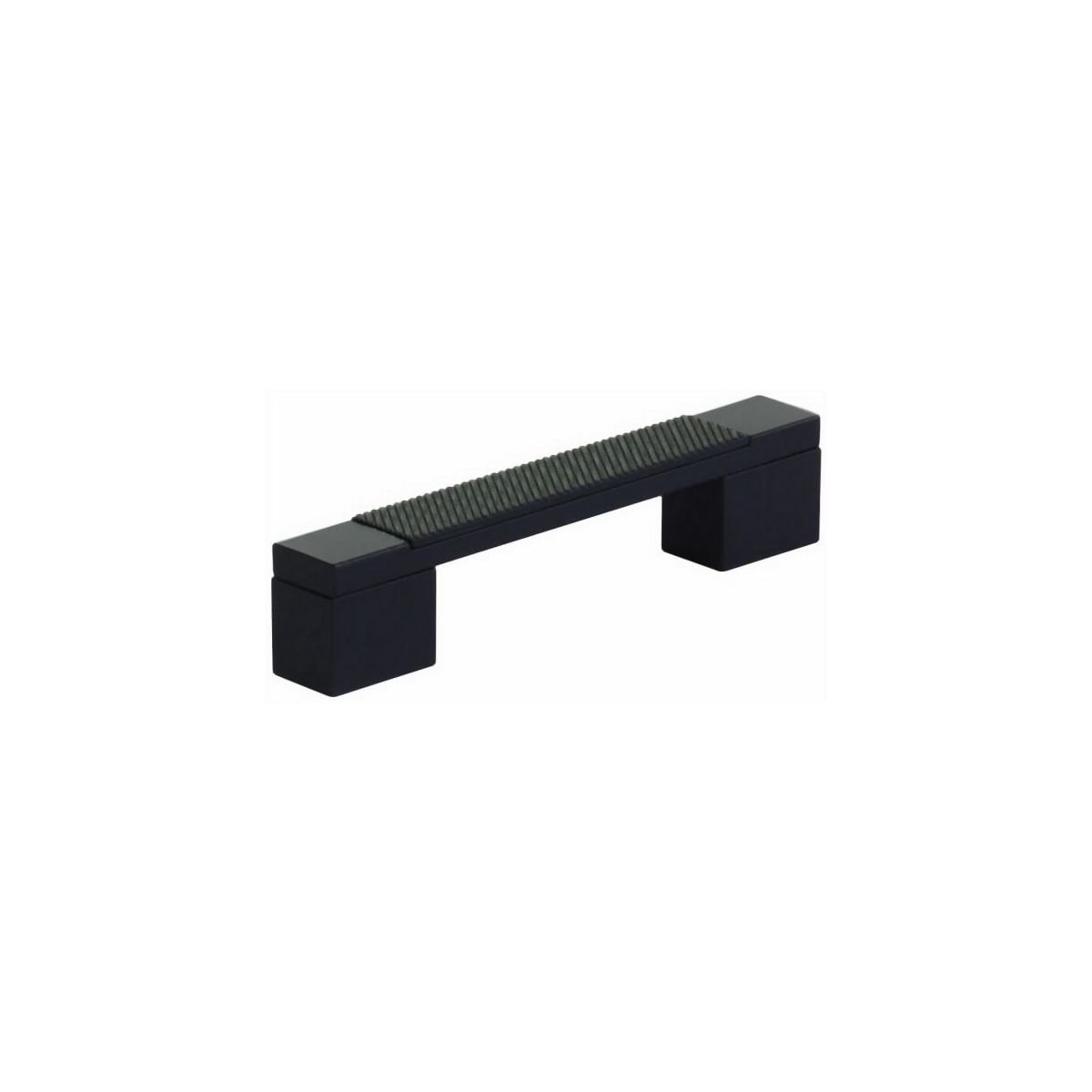 Urbano 4" Center to Center Contrast Knurled Modern Square Cabinet Handle / Drawer Pull