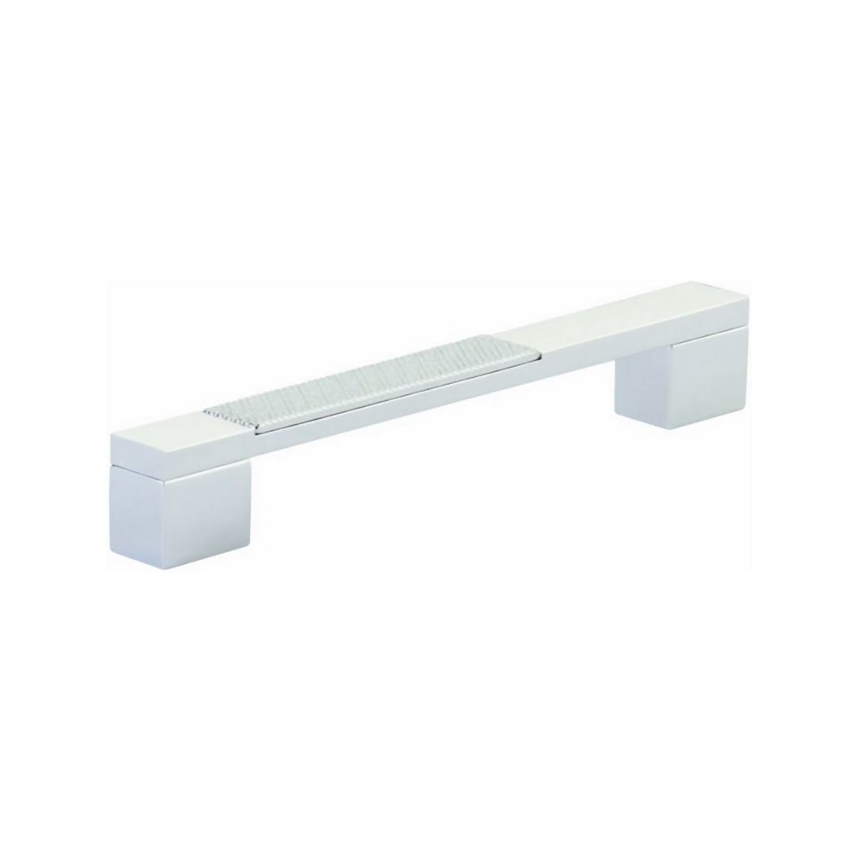 Urbano 6" Center to Center Contrast Knurled Modern Square Cabinet Handle / Drawer Pull - Contemporary Industrial