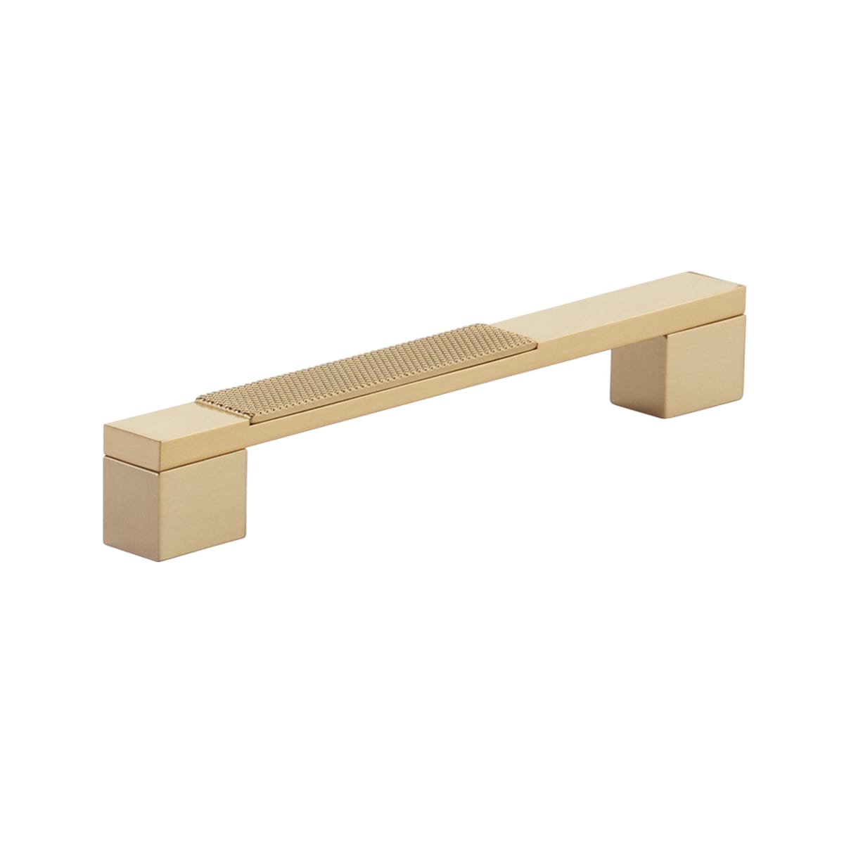 Urbano 6" Center to Center Contrast Knurled Modern Square Cabinet Handle / Drawer Pull - Contemporary Industrial