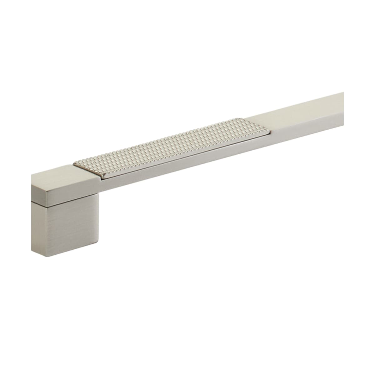 Schaub and Company - 211003-BN - Urbano 8" Center to Center Urban Modern Split Texture Diamond Knurled Bold Cabinet Handle / Drawer Pull in Brushed Nickel