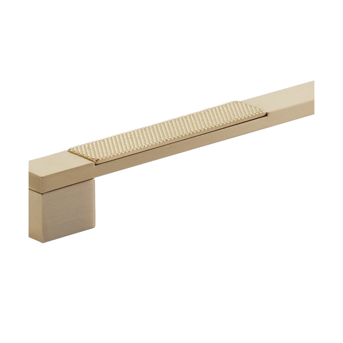 Schaub and Company - 211003-BN - Urbano 8" Center to Center Urban Modern Split Texture Diamond Knurled Bold Cabinet Handle / Drawer Pull in Brushed Nickel