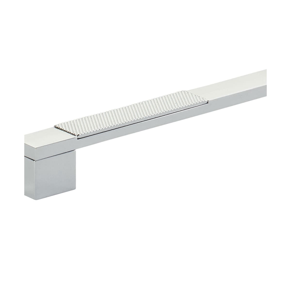 Schaub and Company - 211003-BN - Urbano 8" Center to Center Urban Modern Split Texture Diamond Knurled Bold Cabinet Handle / Drawer Pull in Brushed Nickel
