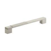 Schaub and Company - 211003-BN - Urbano 8" Center to Center Urban Modern Split Texture Diamond Knurled Bold Cabinet Handle / Drawer Pull in Brushed Nickel