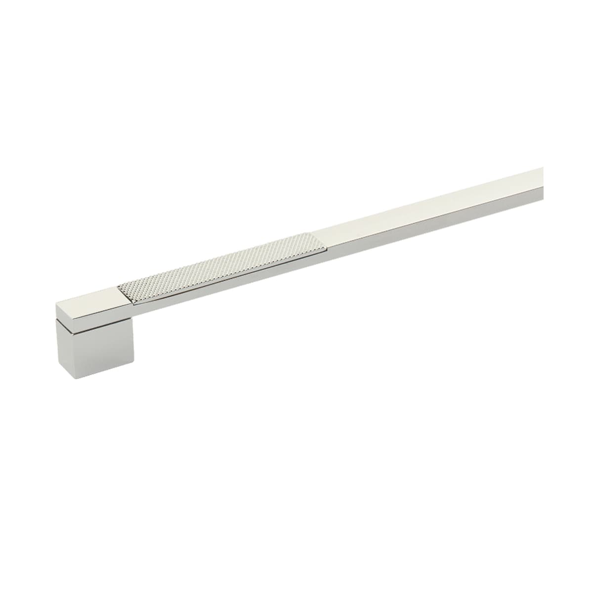 Schaub and Company - 211005-SSB - Urbano 18" Center to Center Urban Modern Split Texture Diamond Knurled Oversized Cabinet Handle / Drawer Pull in Signature Satin Brass