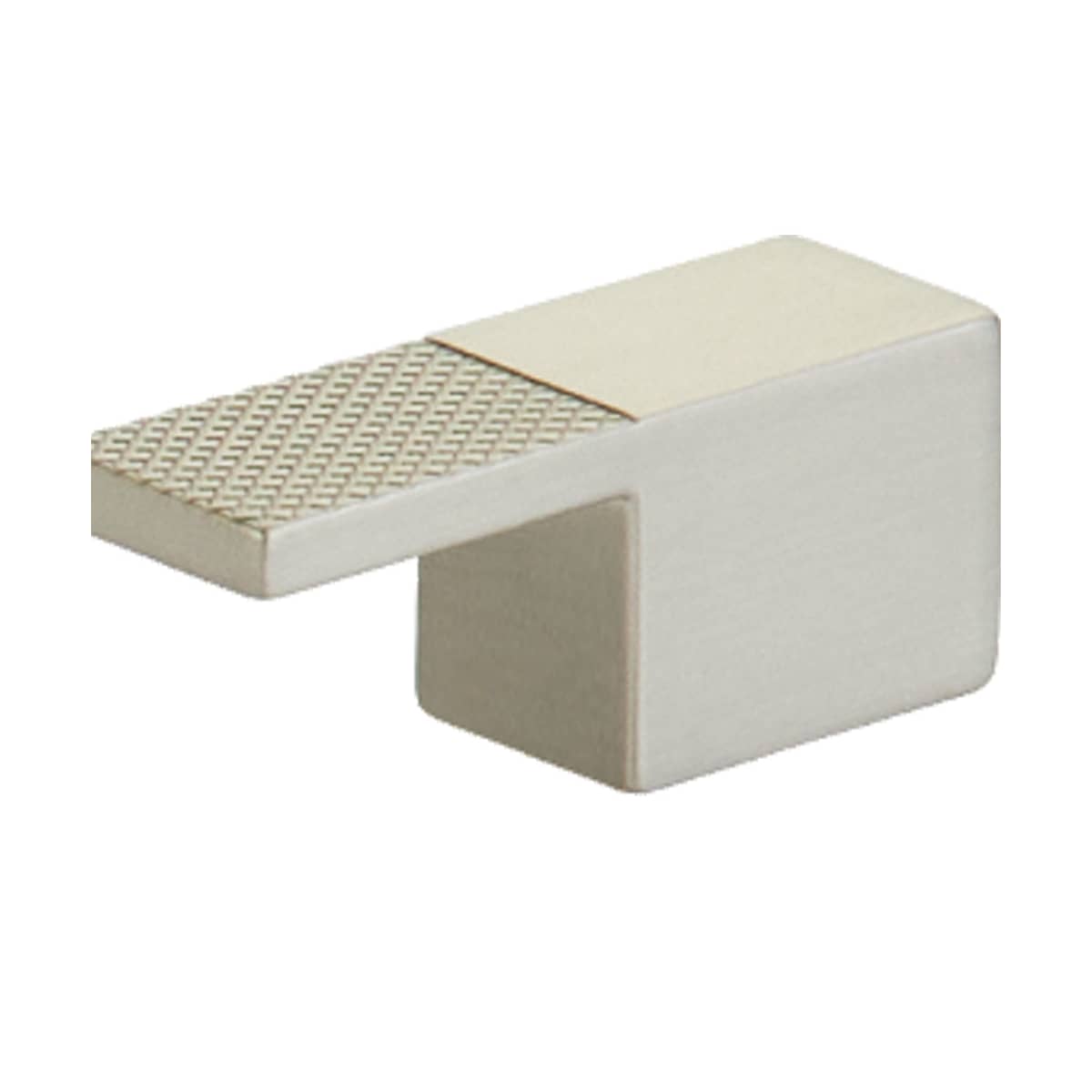 Schaub and Company - 211006-BN - Urbano 5/8" Center to Center Urban Modern Split Texture Diamond Knurled Finger Cabinet Pull / Finger Drawer Knob in Brushed Nickel