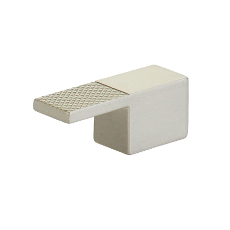 Schaub and Company - 211006-BN - Urbano 5/8" Center to Center Urban Modern Split Texture Diamond Knurled Finger Cabinet Pull / Finger Drawer Knob in Brushed Nickel