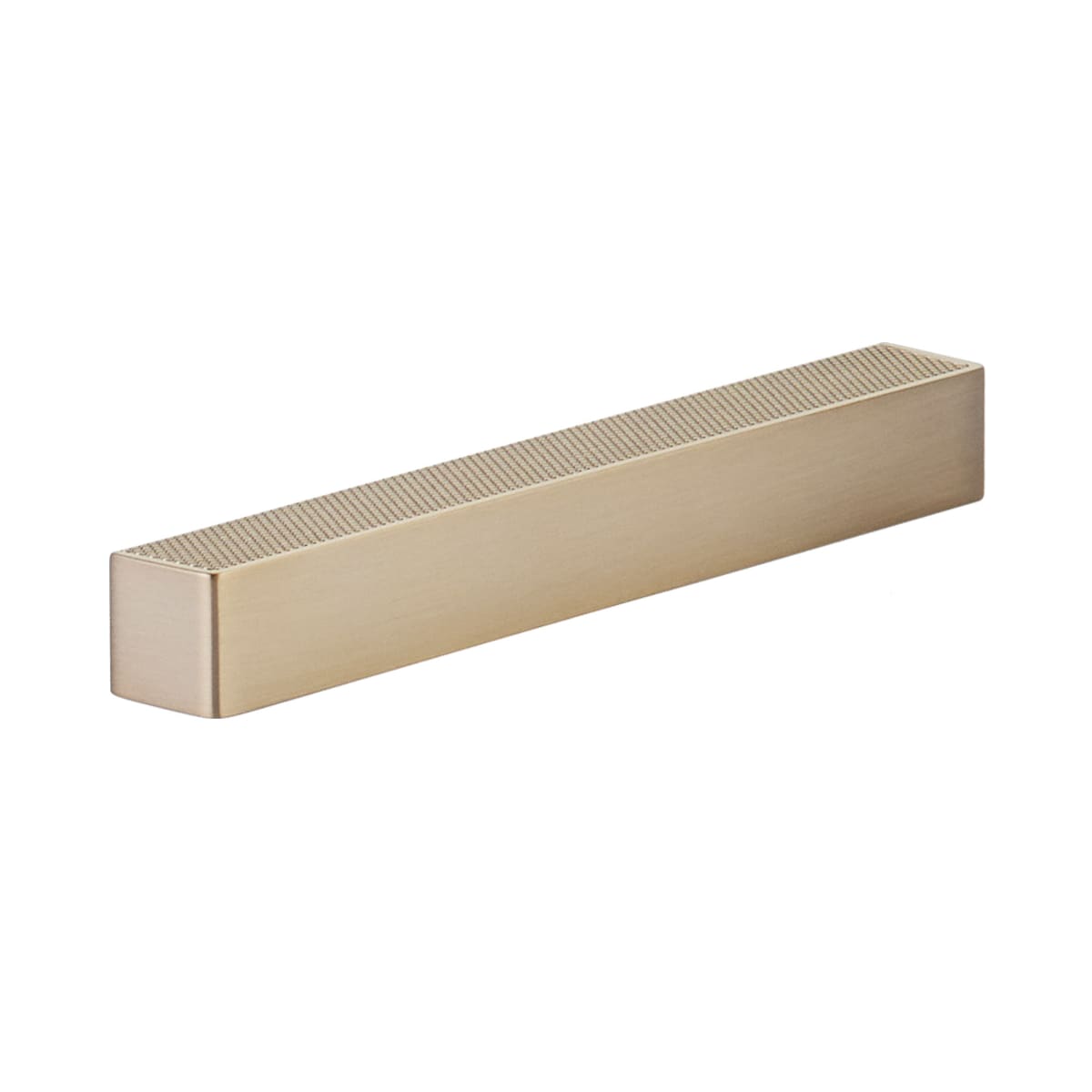 Schaub and Company - 211007-SSB - Urbano 5-5/8" Center to Center Urban Modern Split Texture Diamond Knurled Square Cabinet Cup Pull / Drawer Cup Pull in Signature Satin Brass