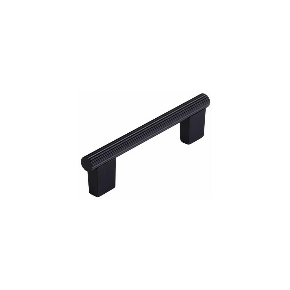 Aspero 4" Center to Center Modern Ridged Round Cabinet Bar Handle / Drawer Bar Pull