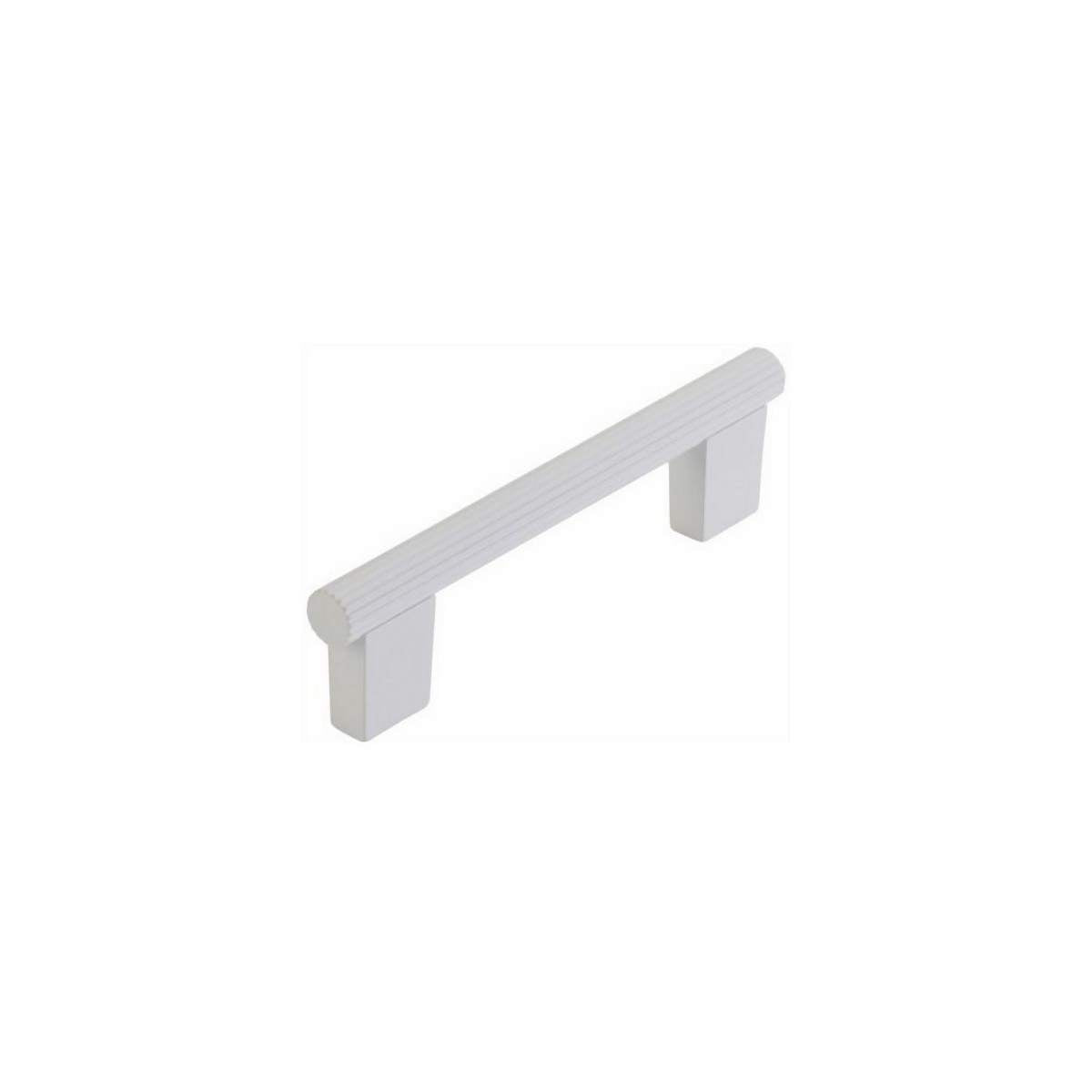 Schaub and Company - 211043-MW - Aspero 4" Center to Center Modern Ridged Round Cabinet Bar Handle / Drawer Bar Pull in Matte White