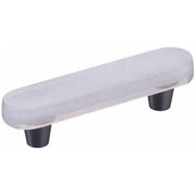 Fused Glass 3" Center to Center Modern Oval Bar Cabinet Handle / Drawer Pull - Made in USA