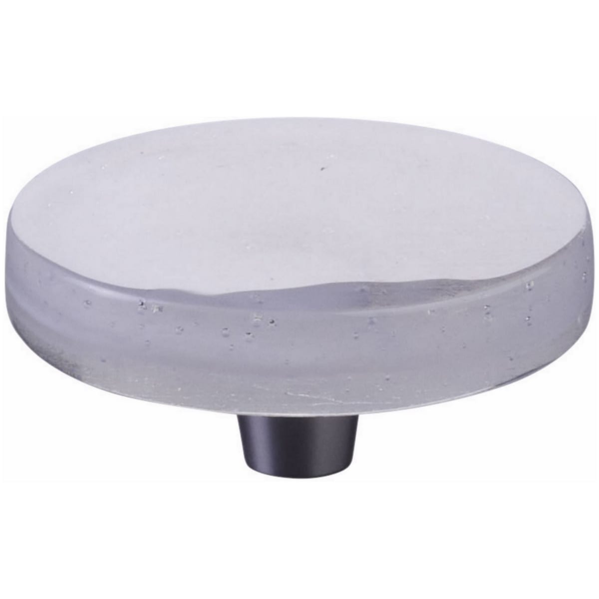Fused Glass 2-1/2" Round Flat Disk Modern Mushroom Cabinet Knob / Drawer Knob - Made in USA
