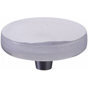 Fused Glass 2-1/2" Round Flat Disk Modern Mushroom Cabinet Knob / Drawer Knob - Made in USA
