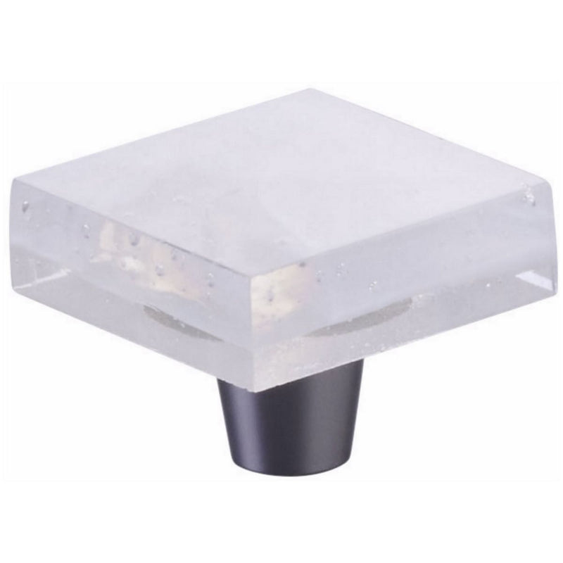 Fused Glass 1-1/2" Flat Square Modern Cabinet Knob / Drawer Knob - Made in USA