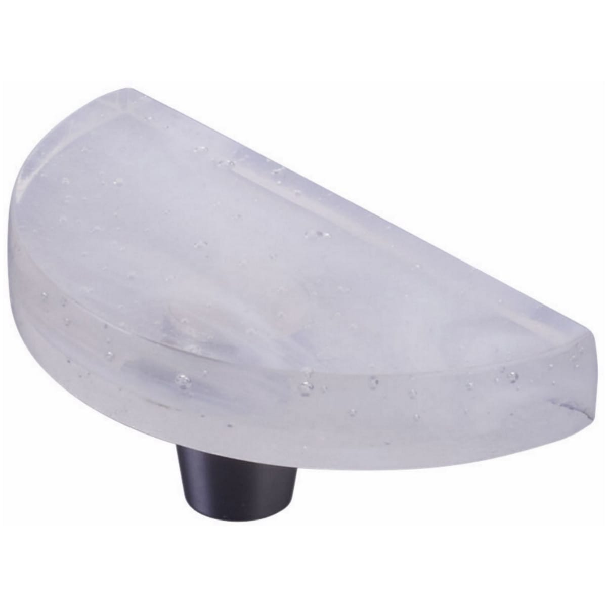 Fused Glass 3" Wide Half Moon Modern Cabinet Knob / Drawer Knob - Made in USA