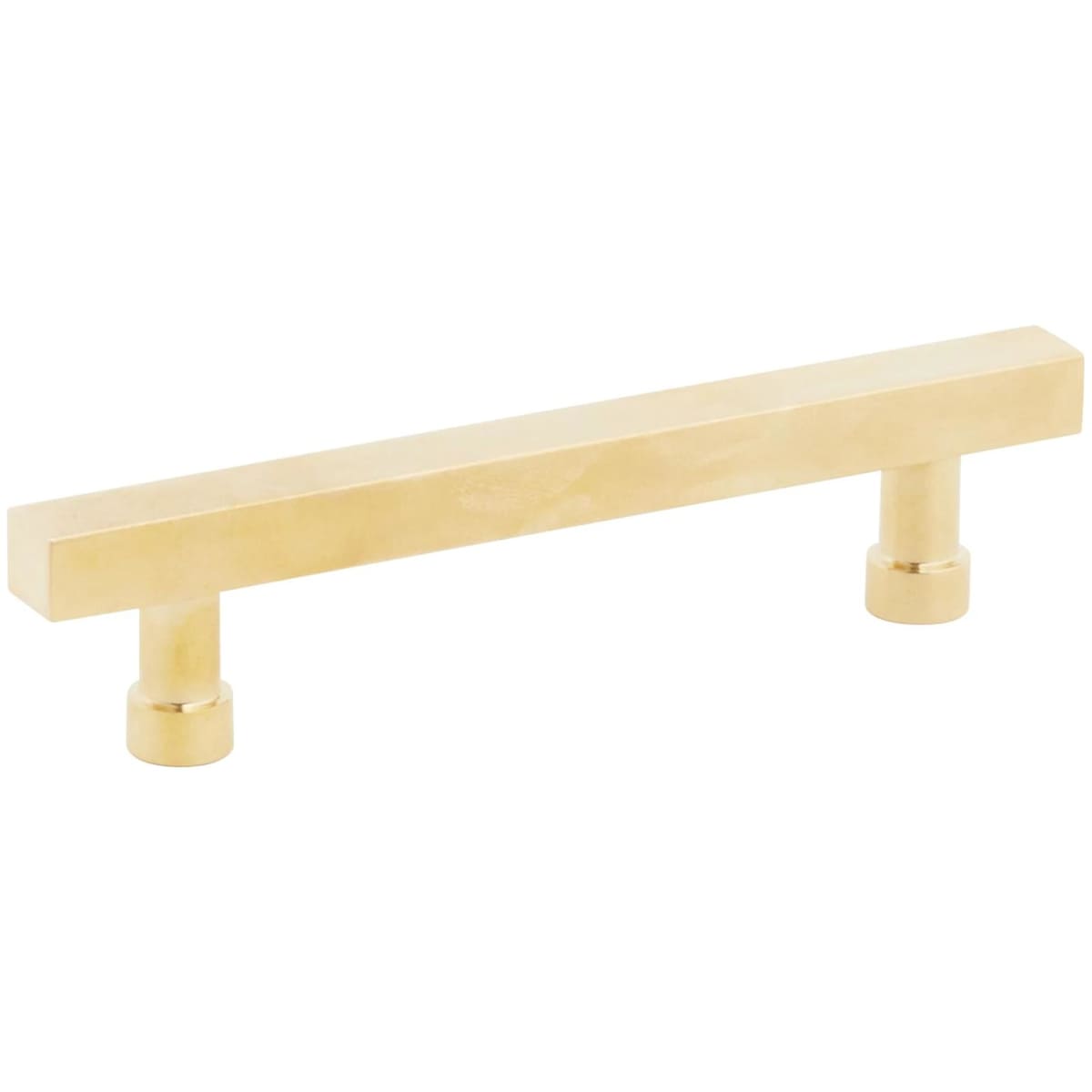 NOHO 4 Inch Center to Center Solid Brass Modern Square Bar Cabinet Handle / Drawer Bar Pull