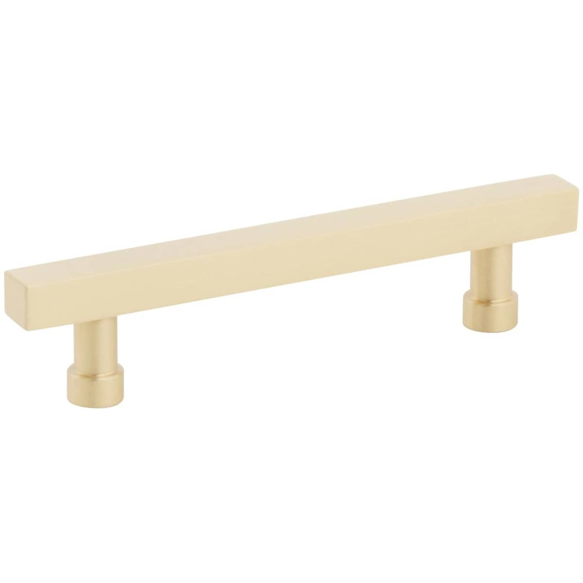 Schaub and Company - 211079-US4 - NOHO 4 Inch Center to Center Solid Brass Modern Square Bar Cabinet Handle / Drawer Bar Pull in Satin Brass