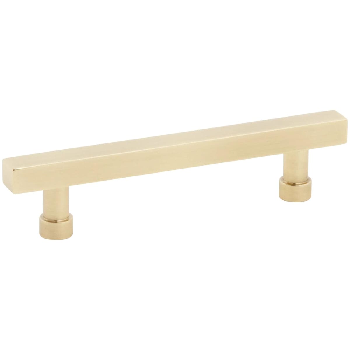 NOHO 4 Inch Center to Center Solid Brass Modern Square Bar Cabinet Handle / Drawer Bar Pull