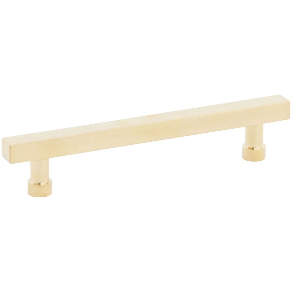 NOHO 5 Inch Center to Center Solid Brass Modern Square Bar Cabinet Handle / Drawer Bar Pull