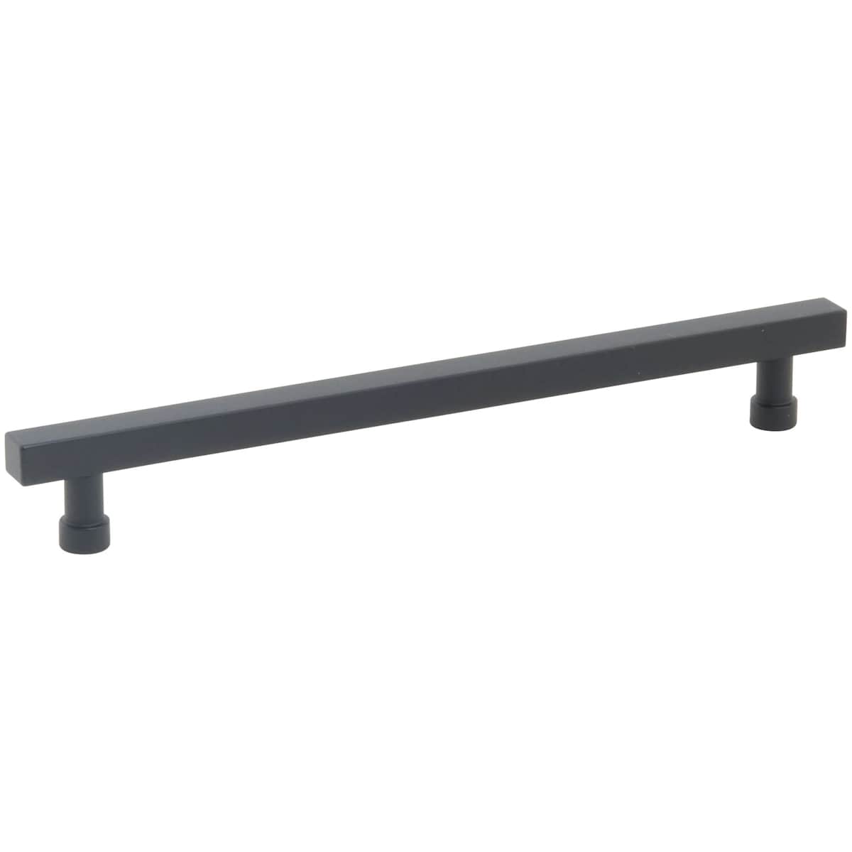 Schaub and Company - 211082-MB - NOHO 8 Inch Center to Center Solid Brass Modern Square Bar Cabinet Handle / Drawer Bar Pull in Matte Black